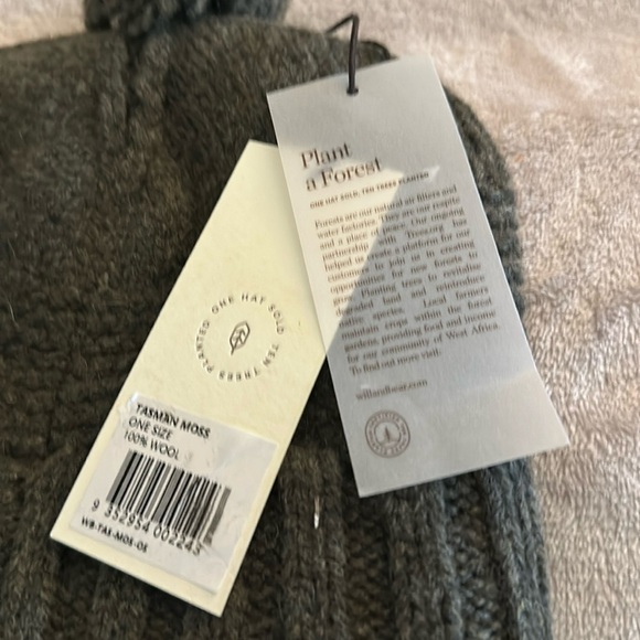 Will + Bear 100% Australian Wool - Tasman Moss Soft Wool Pom Pom Beanie BNWT - Picture 5 of 11